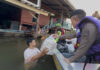 Chachoengsao floods remain high as homes nearly disappear