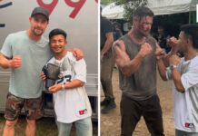 Chris Hemsworth welcomes Thai boxing star Rodtang to Extraction 3 set Chris Hemsworth welcomes Thai boxing star Rodtang to Extraction 3 set