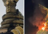 Fire damages sacred naga statue’s ceremonial necklace in Nakhon Phanom Fire damages sacred naga statue’s ceremonial necklace in Nakhon Phanom