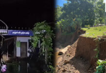 flash flood swept away an agricultural building in Mae Hong Son