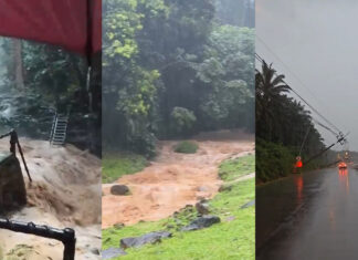 Heavy rain triggers flood warnings in Krabi as power poles fall Heavy rain triggers flood warnings in Krabi as power poles fall