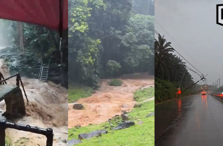 Heavy rain triggers flood warnings in Krabi as power poles fall Heavy rain triggers flood warnings in Krabi as power poles fall