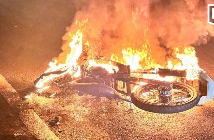 Motorcycle catches fire in Chiang Mai; no injuries reported Motorcycle catches fire in Chiang Mai; no injuries reported