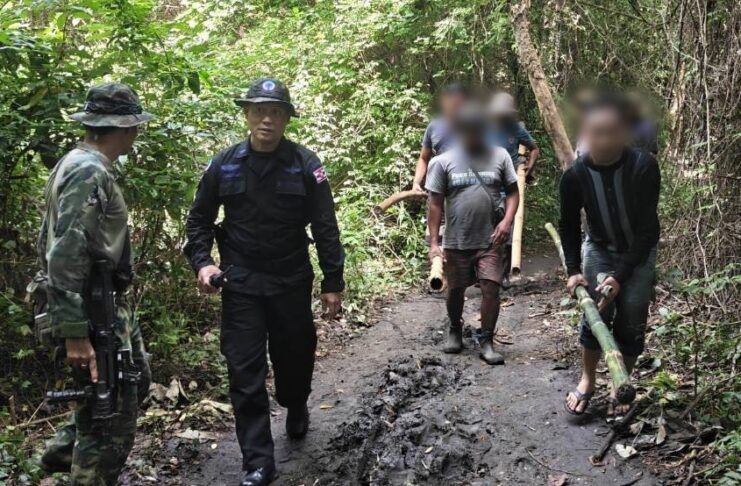 Six Cambodians arrested for illegal border crossing in Chanthaburi