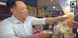 Thai PM hands out longan juice to tourists, promotes local treats