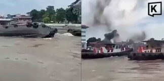 Tugboat sinks in Pa Sak River near Ayutthaya temple, one injured Tugboat sinks in Pa Sak River near Ayutthaya temple, one injured