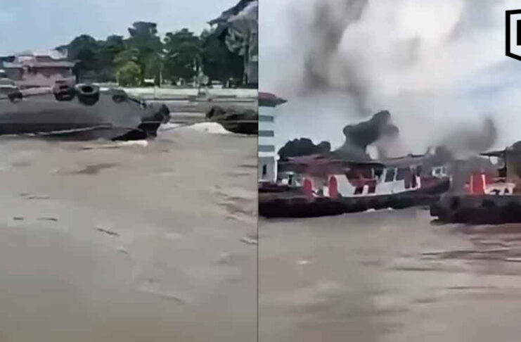 Tugboat sinks in Pa Sak River near Ayutthaya temple, one injured Tugboat sinks in Pa Sak River near Ayutthaya temple, one injured