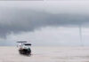Waterspout hits Trang as rough seas force fishing boats ashore Waterspout hits Trang as rough seas force fishing boats ashore
