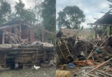 Myanmar fighter jet bombs Karen village, damaging homes and vehicles