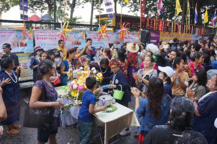 Songkran celebration organised by Thai community in Hong Kong, April 2013