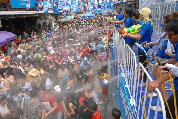 Songkran celebration on Khaosan Road, 14 April 2014