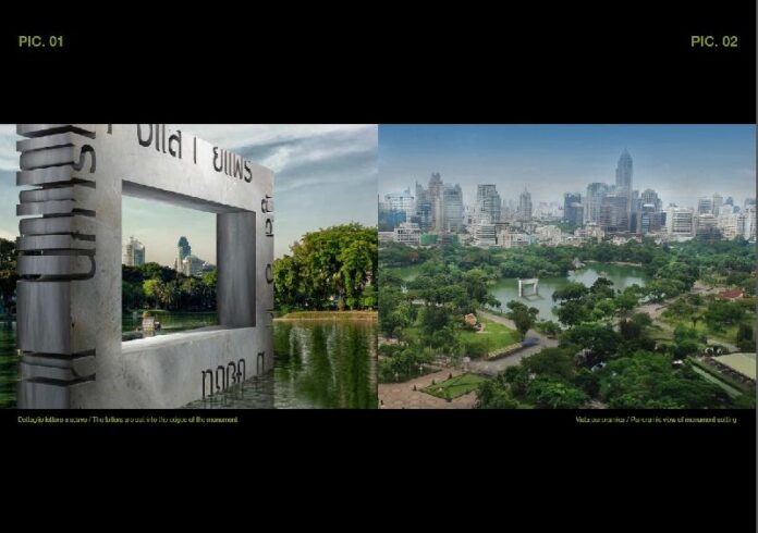 A draft of the memorial for the 2010 crackdown victims designed by Elizabeth Polenghi (image provided by Jarupan Kuldilok)