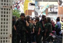 Protesters Confront Soldiers In Downtown Bangkok