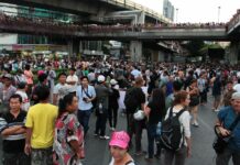 Despite Army Officer's Fiery Rants, Anti-Coup Protest Largely Peaceful