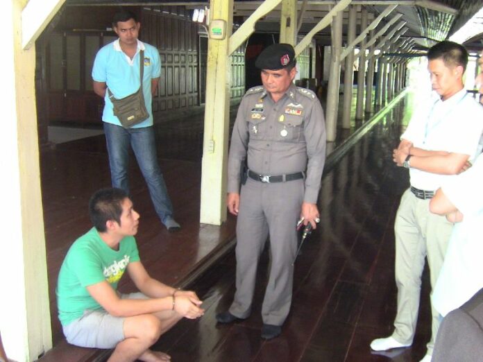 Panuwat Limpattaya, 32, was arrested at his temple in Ang Thong for operating a website with videos of women using the bathroom. 29 May 2014.
