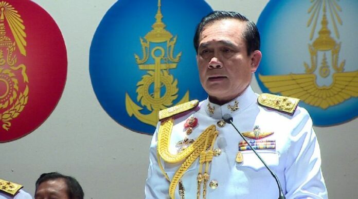 Gen. Prayuth at a press conference, 26 May 2014.