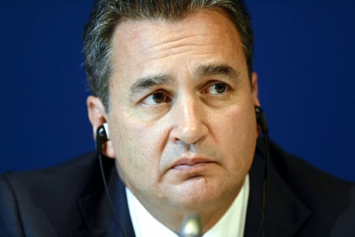 A file photo dated 27 July 2012 shows Michael J. Garcia, chairman of the two chambers of the new FIFA ethics committee, speaking during a press conference at FIFA headquarters in Zurich, Switzerland. Australia's 40-million-dollar campaign to host the 2022 World Cup is being examined by FIFA's chief investigator. EPA/WALTER BIERI