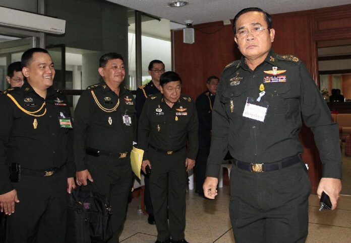 File photo of Gen. Prayuth Chan-ocha, the leader of Thailand's military junta.<br />