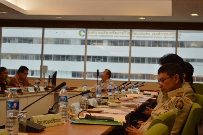 Thailand's National Human Rights Commission chaired a meeting between representative of Kao Bart village, officials from Dong Yai Wildlife Sanctuary, NCPO representatives, and local authorities from Buriram province, 24 July 2014.