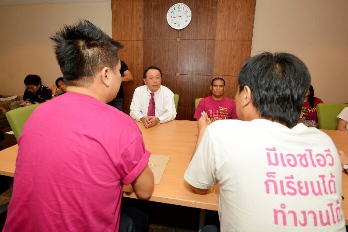 AIDS Access Foundation and Thai Plus Network filed a complaint to the National Human Rights Commission (NHRC) after a hotel in Bangkok denied their members service, 30 July 2014.