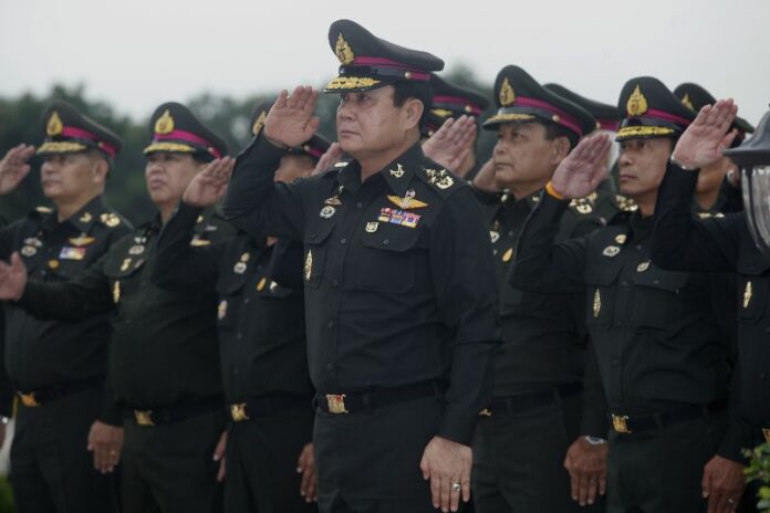 NCPO chairman Prayuth Chan-ocha attends the ceremony marking the 127th anniversary of Chulachomklao Royal Military Academy, 5 August 2014
