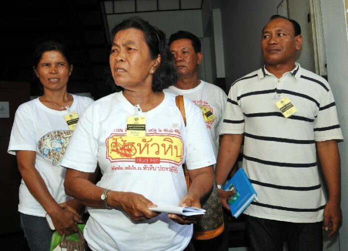 Hua Hin vendor Chongkolnee Rittirong after submitting a petition to the chairman of Thailand’s military junta, 13 August 2014.