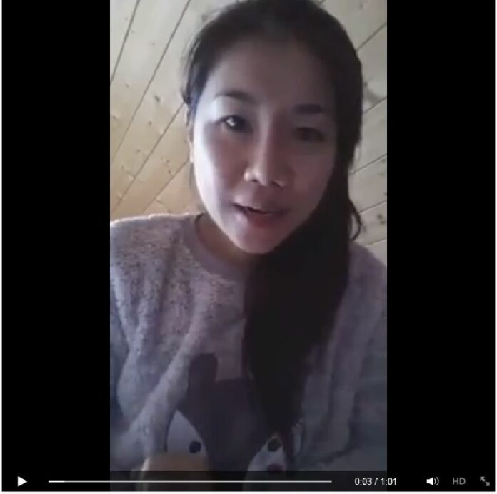 Screenshot from a video Ms. Kritsuda uploaded on 13 Sept 2014, refuting "Uncle Somyot's" allegations and insisting that she was too young to be involved in politics in 2010.