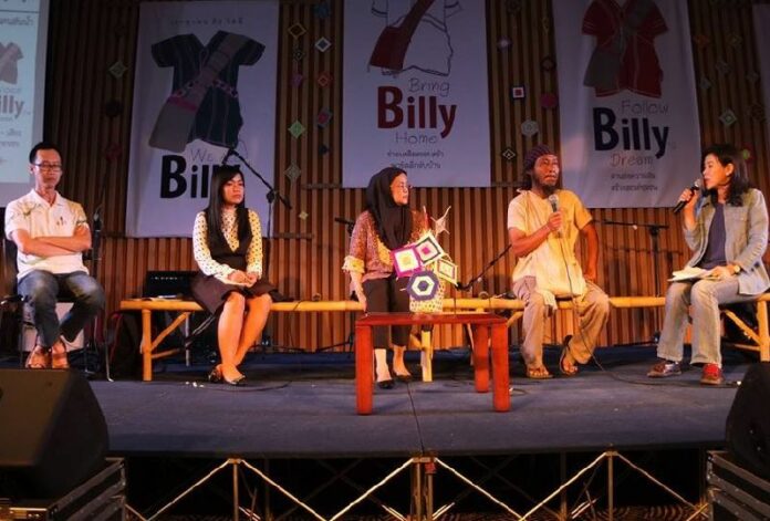 Activists discuss Billy's disappearance on 11 May, 2014.