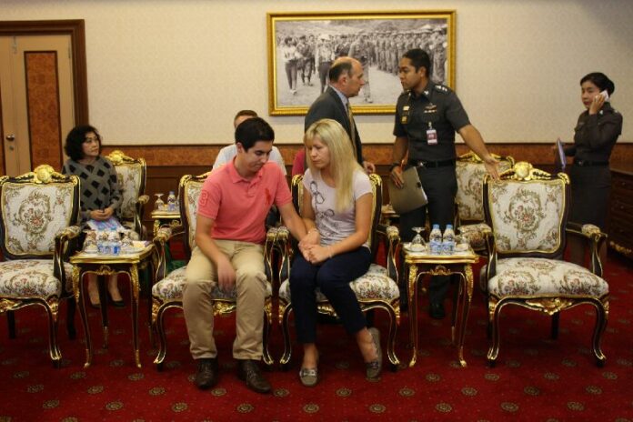 The family of Hannah Witheridge, 23, arrived in Thailand today to meet with police about their investigation of the murder, 18 Sept 2014.