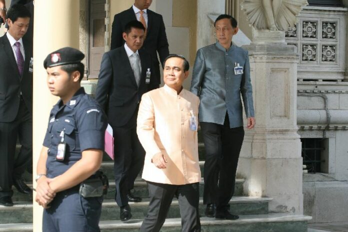 PM Prayuth Chan-ocha at the Government House on 16 Sept 2014.