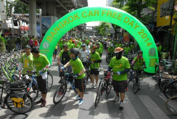 Car Free Day in Bangkok, 21 Sept 2014.