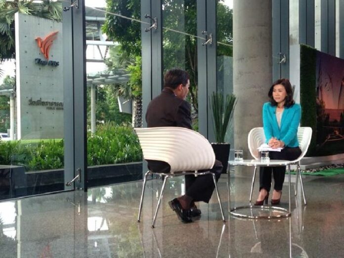 Nattaya Wawweerakhup, the recently fired host of Thai PBS's "Voices of the People."<br />
