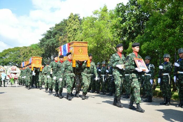 The funeral procession of the nine passengers killed in a helicopter crash, 17 Nov 2014.