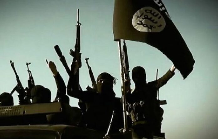 A 2014 screenshot of propaganda video published by the ISIS.