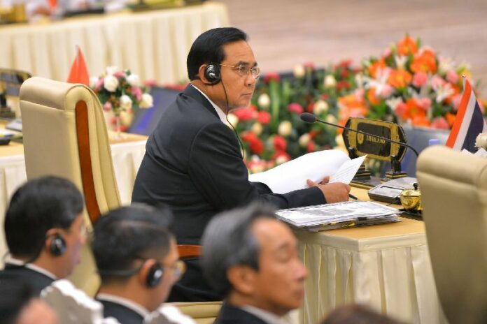 Gen. Prayuth at the ASEAN summit in 2014 in Myanmar.