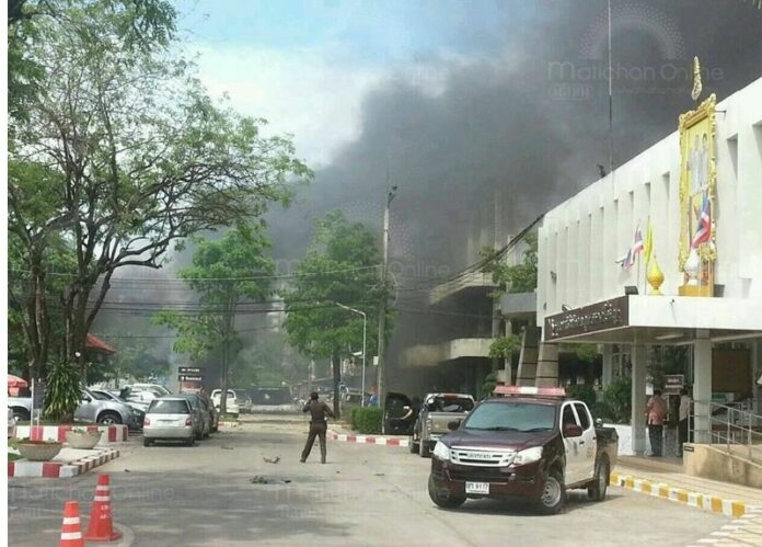 Ten people were injured in the coordinated bomb attacks in Haat Yai on 6 May 2014.
