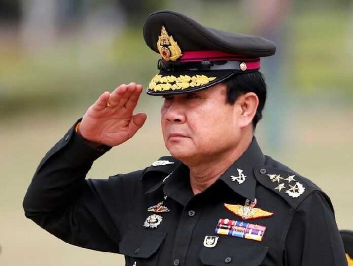 Thai General Prayuth Chan-ocha, now the country's prime minister, salutes during a military ceremony in Chonburi province, Thailand, 21 August 2014. A dramatic 2014 for Asia's democracies began with election violence in Bangladesh and concluded with an all-too predictable poll in Japan. Does this presage anything for further tests of democracy in 2015? EPA/RUNGROJ YONGRIT<br />
