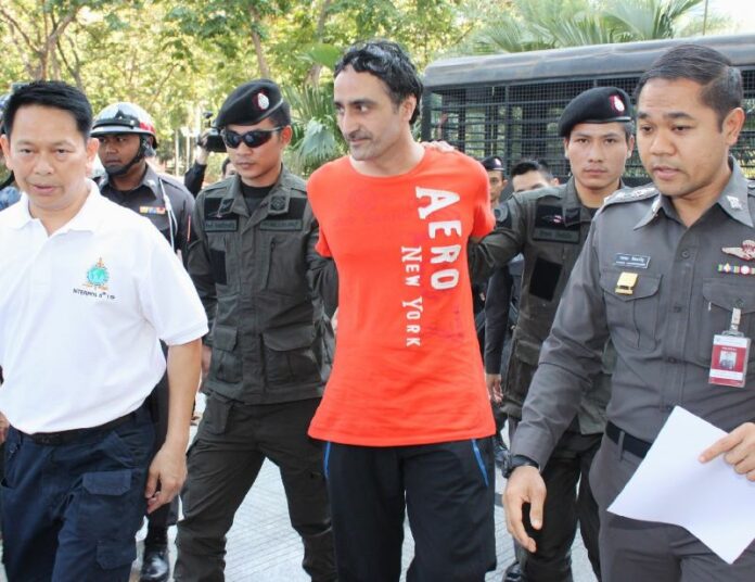 Jagtar Singh was arrested during a police raid of a house in Banglamung district, 5 Jan 2015.<br />