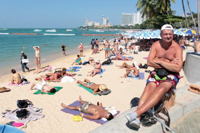 New Year's Eve in Pattaya, a popular destination for Russian tourists that had a week turnout this year due to the fall of the ruble.<br />