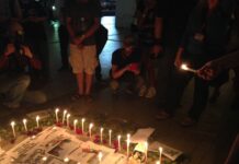 Vigil For Charlie Hebdo Massacre Victims in BKK