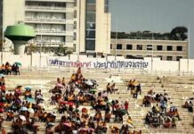 Students Defy Martial Law with Political Football Parade