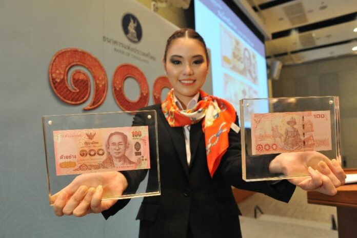 King Taksin the Great (1734 - 1782) is featured on the new 100 baht banknotes. <br />