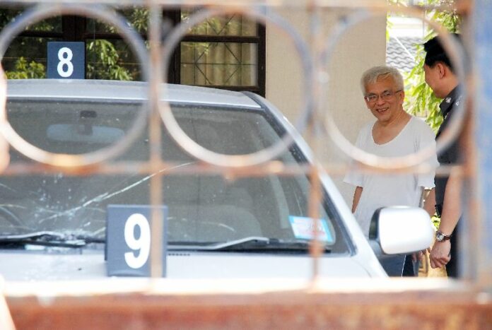 Somsak Jeamteerasakul, prominent critic of the Thai monarchy, at his home on 12 Feb 2014.