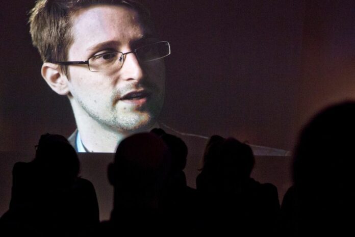 A photo of whistleblower Edward Snowden seen on January 7, 2015 in Hamburg, Germany. New Zealand contributed electronic surveillance to US intelligence on countries and diplomats from Iran to Antarctica, a news report said Wednesday, citing documents leaked by Snowden. Photo: Christian Charisius/dpa<br />