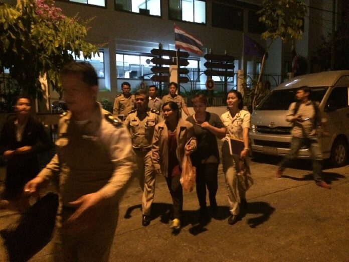 Nattathida Meewangpla in front of martial court in Bangkok on 17 March 2015.