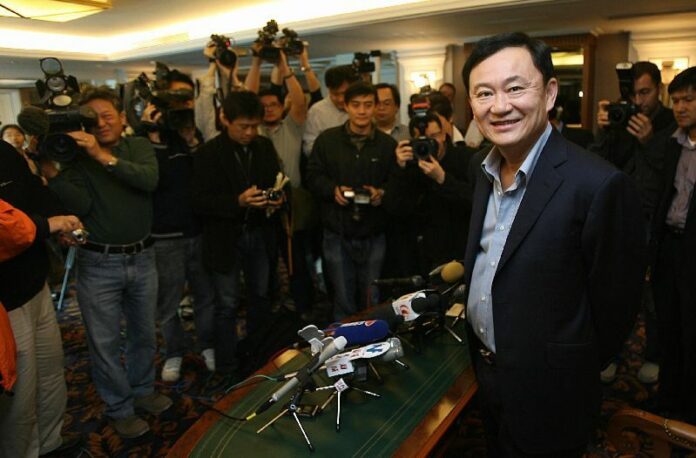 File photo of former PM Thaksin Shinawatra in Hong Kong in 2007.<br />