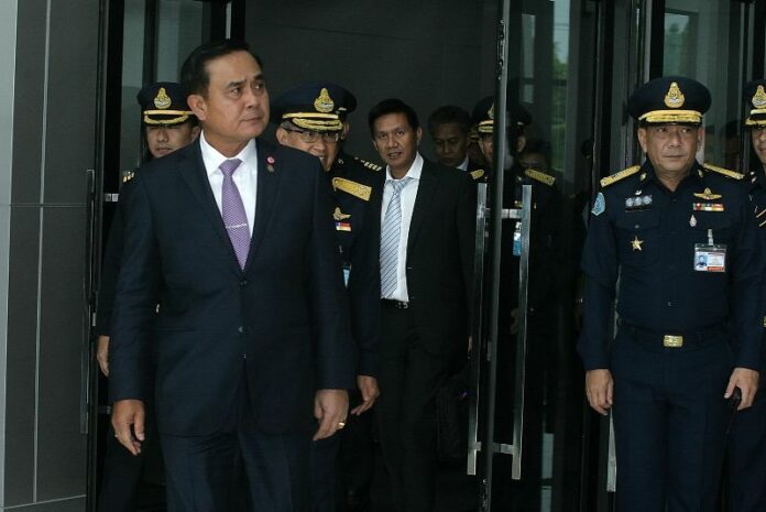 Thai Prime Minister and junta leader Gen. Prayuth Chan-ocha at the Royal Thai Air Force base, 23 April 2015.<br />