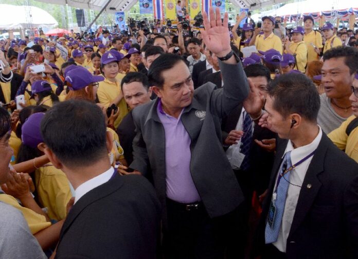 Junta chairman Gen. Prayuth Chan-ocha at a Labor Day even on 1 May 2015.
