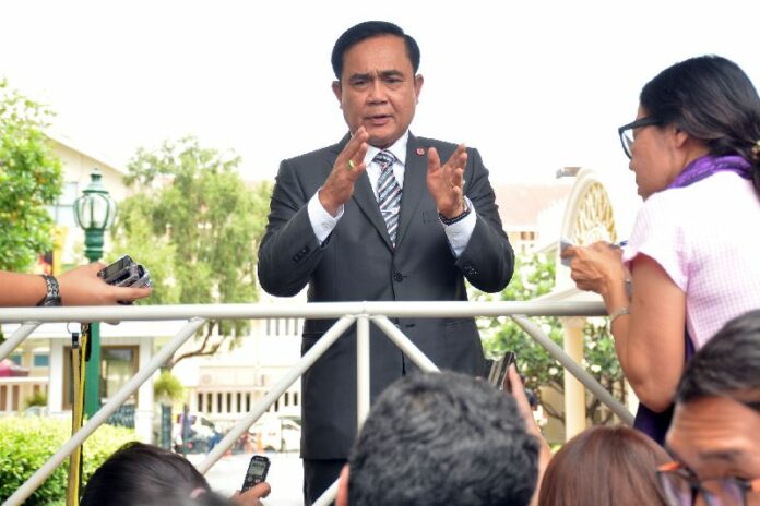 Junta chairman and Prime Minister Gen. Prayuth Chan-ocha at the Government House in Bangkok, 14 May 2015.<br />