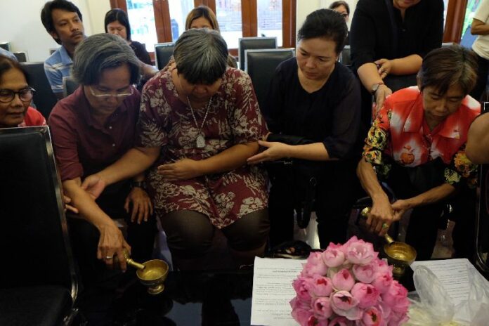 The ceremony at Wat Pathumwanaram Temple in Bangkok on 19 May 2015.<br />